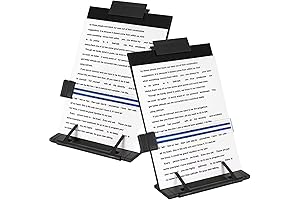 2 Pack Standing Clipboard Black Metal Desktop Document Holder Organizer Stand