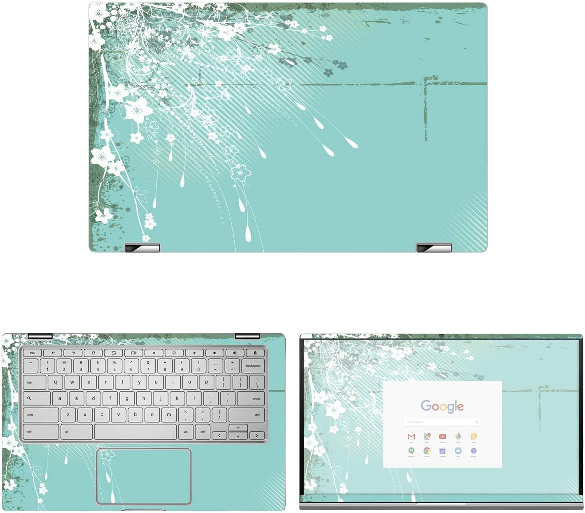Decalrus - Protective Decal Floral Skin Sticker for Asus ChromeBook Flip C434 / C434TA (14" Screen) case Cover wrap ASchrmbk14_C434ta-78