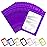 100 Pieces Resealable Mylar Bags with Zipper and Frosted Clear Window Smell Proof Packaging Bags Foil Pouch Zipper Bag for Food Self Sealing Storage Supplies (Purple, 2.753.93 inches)
