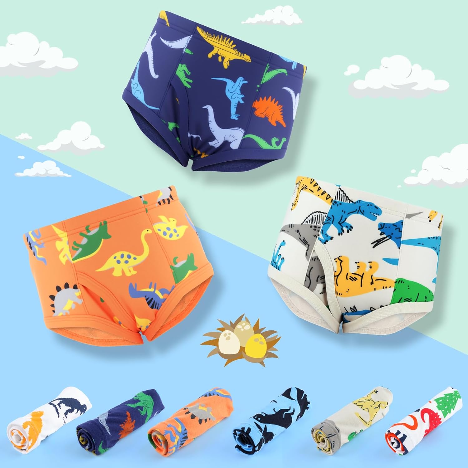 Boy's Underwear 100% Cotton Soft Boys Briefs 6 Pack Toddler Underwear with Size 2/3t, 4t, 5t, 6 and 8 (Age 2-10) - Image 7