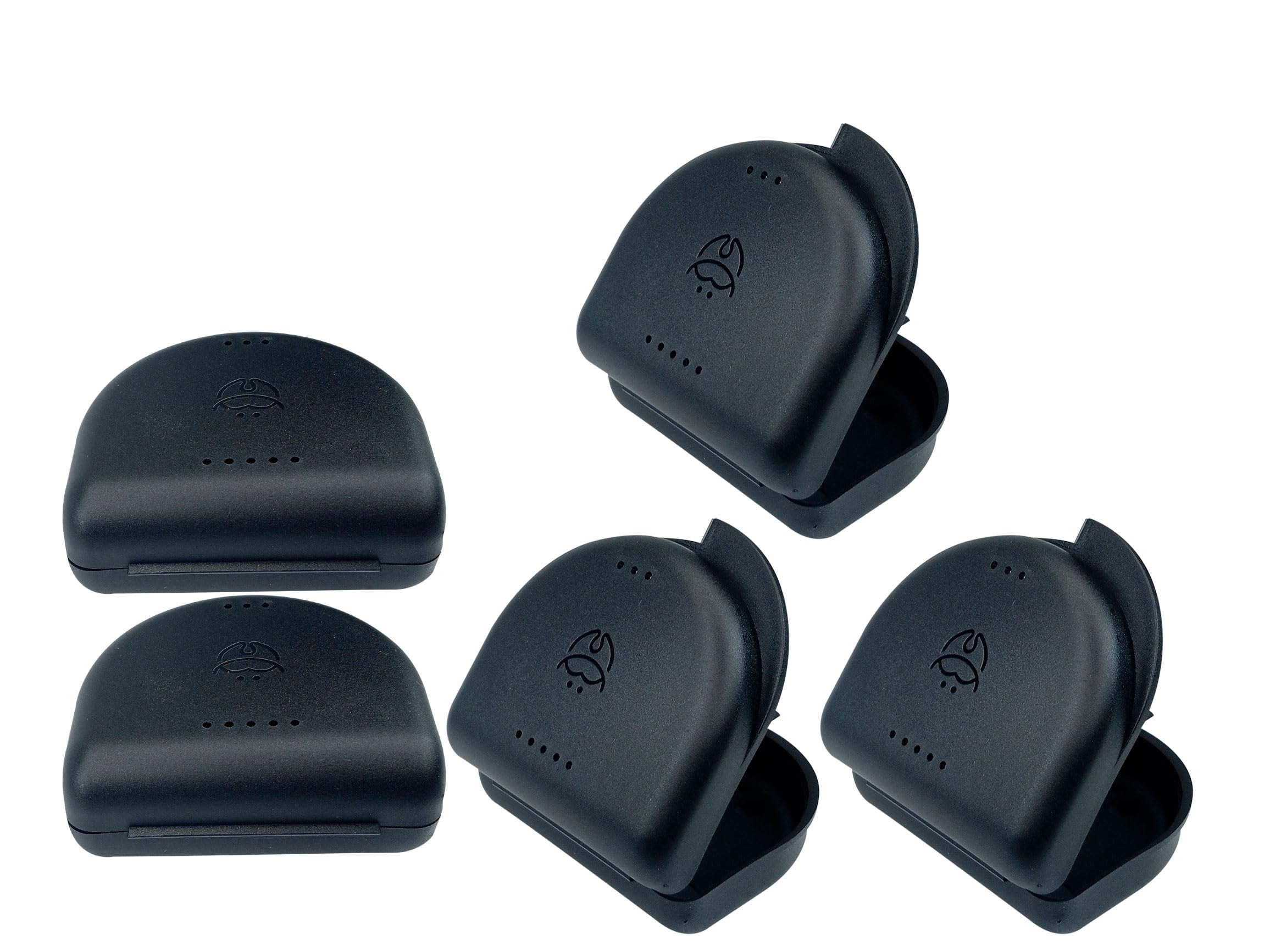 Dental Orthodontic Retainer/Aligner Case/Box/Mouth Guard and Denture Storage in Black Colour (2)