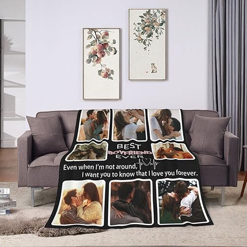 Miniatura 8 de Manta personalizada con collage de fotos, para hermana, amiga, madre, padre, familia, mascotas, parejas, en Navidad, cumpleaños, aniversario, regalo