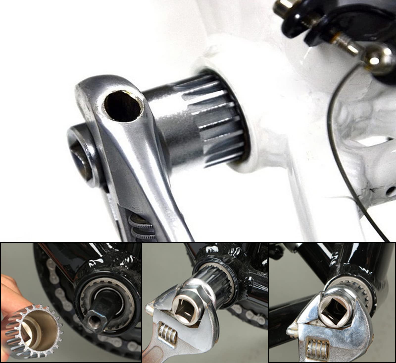 Basetousual 20 Tanden Spanner Accessoire, Bike Crank Extractor, Fiets Trapas Reparatie Tool, Voor Het Verwijderen van de Trapas van een Fiets