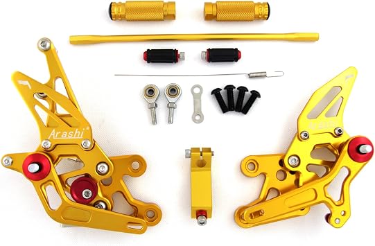 Adjustable Rearsets Compatible with Yamaha FZ1 2006-2016, FZ8 2010-2013 Non-ABS, Gold