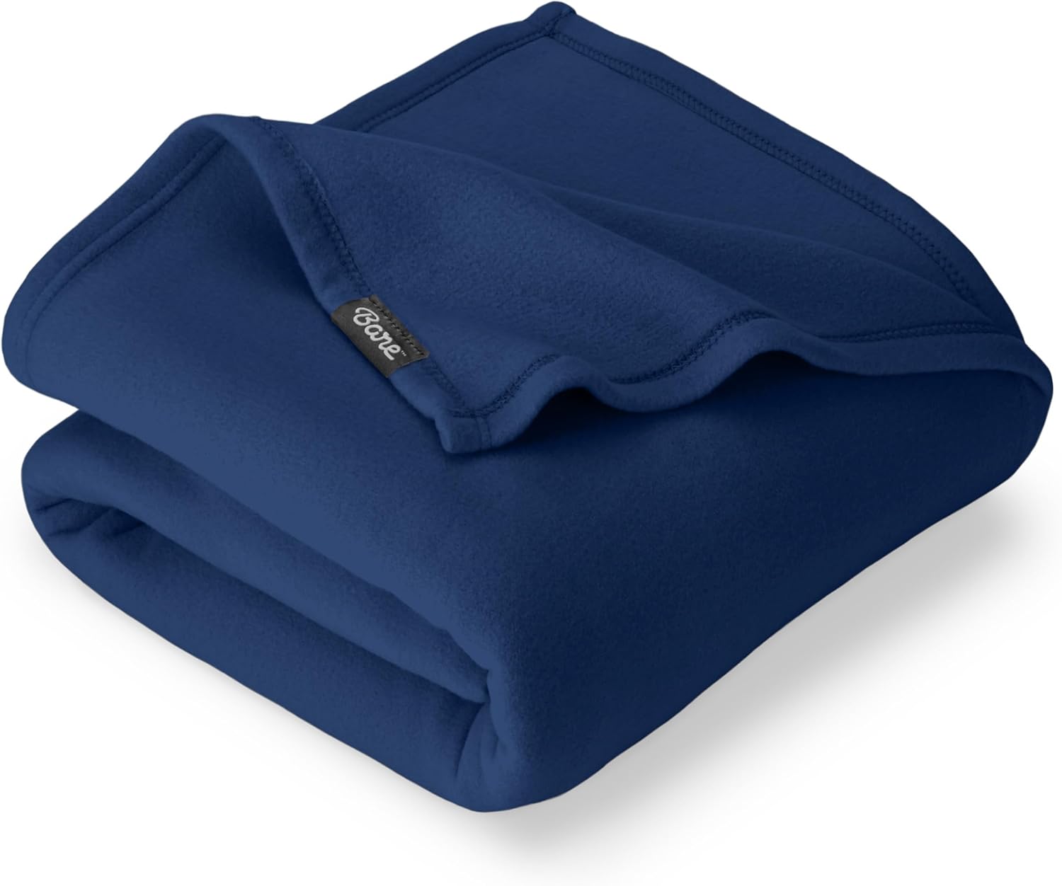 Bare Home Polar Fleece Blanket - Full/Queen - Dark Blue - Warm & Cozy - Premium Fleece - Throw for Bed, Sofa, Camping, Travel and Cold Nights - Lightweight Blanket (Full/Queen, Dark Blue)