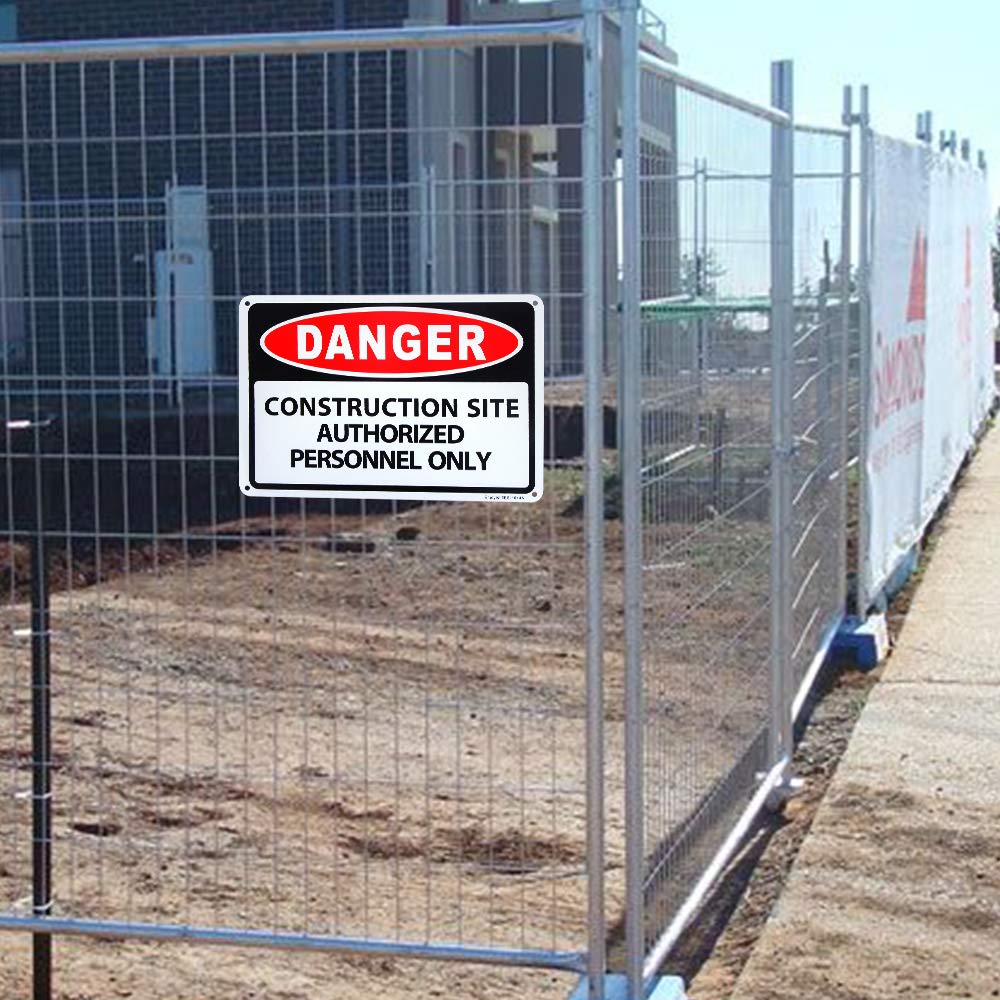 Warnschild 'Restricted Area' – 2 Stück, 25,4x17,8 Cm, Aluminium, UV-geschützt, Für Innen & Außen