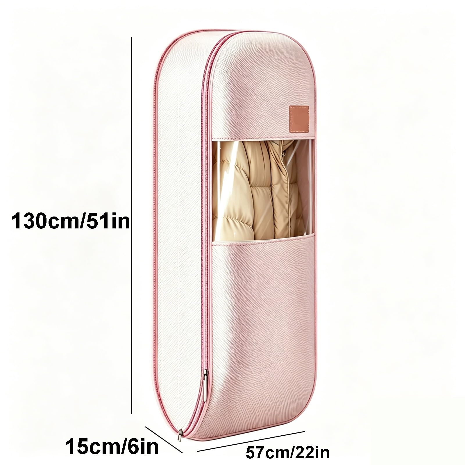 Lote de 2 Funda Abrigos Armario, Fundas Abrigos de Compresión para Chaquetas de Plumón, Ideales para Guardar el Armario y Prendas de Valor(57 * 15 * 130cm/22 * 6 * 51in)