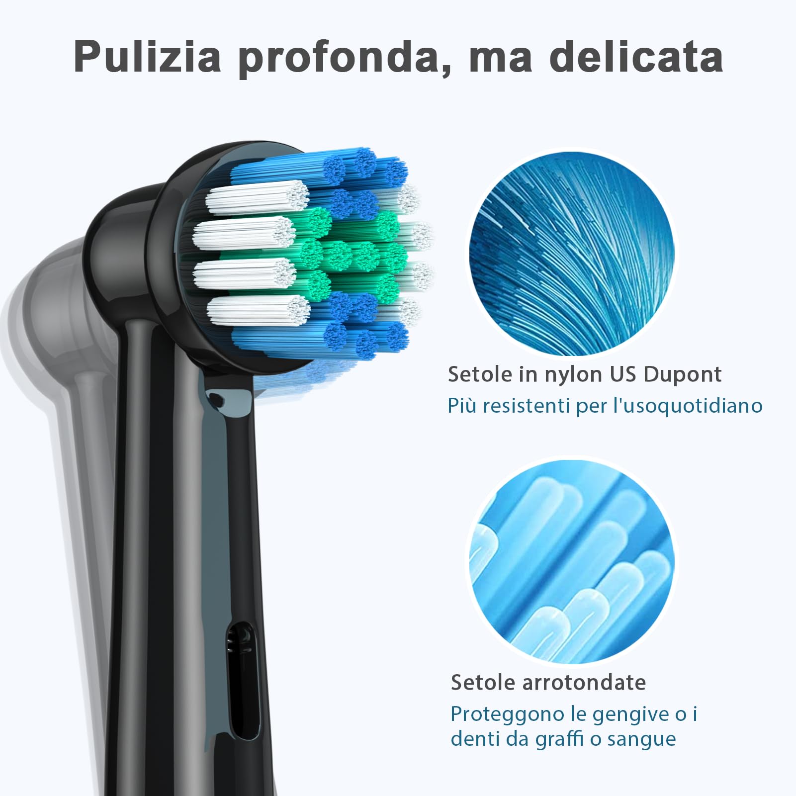 REDTRON Testine Spazzolino Ricambio Compatibile con Oral B (16 pezzi), Testine Spazzolino Elettrico per Precision Clean, Testine di Ricambio per Pro1000 Pro3000 Pro5000 Pro7000 e altri - 4