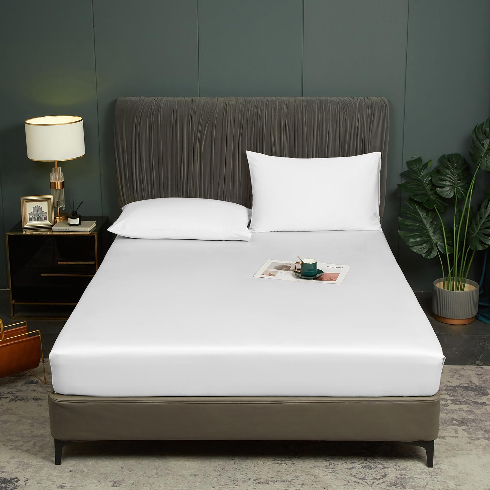 DXHOME Bambus Spannbettlaken 140x200 cm Wei Antibakteriell Weich  Spannbetttcher Khlende 100% Bambus Spannbetttuch Set Hypoallerg  Boxspringbett Bettlakenfr Hohe Matratze bis 25-30 cm : Amazon.de: Kche,  Haushalt & Wohnen