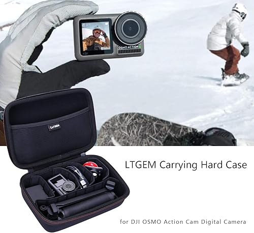 Miniatura 8 de LTGEM - Funda para cámara de acción compatible con DJI OSMO Action 5 Pro/Action 4/Action 3/360 o GoPro Hero Series - Fundas de transporte para