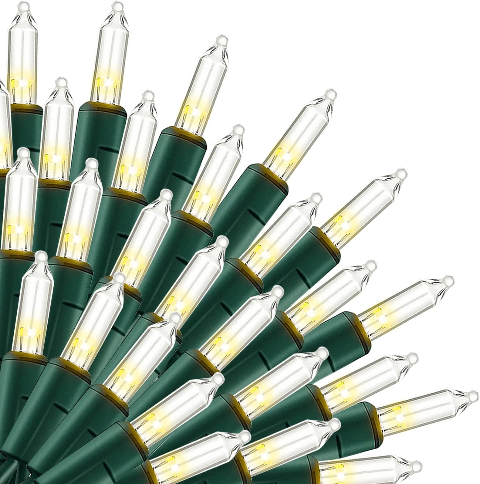 Uptotop Christmas 100 Count String Light, 20FT Plug in Waterproof String Light Decorations for Party Carnival Supplies, Outdoor Yard Garden Decor (Warm White)