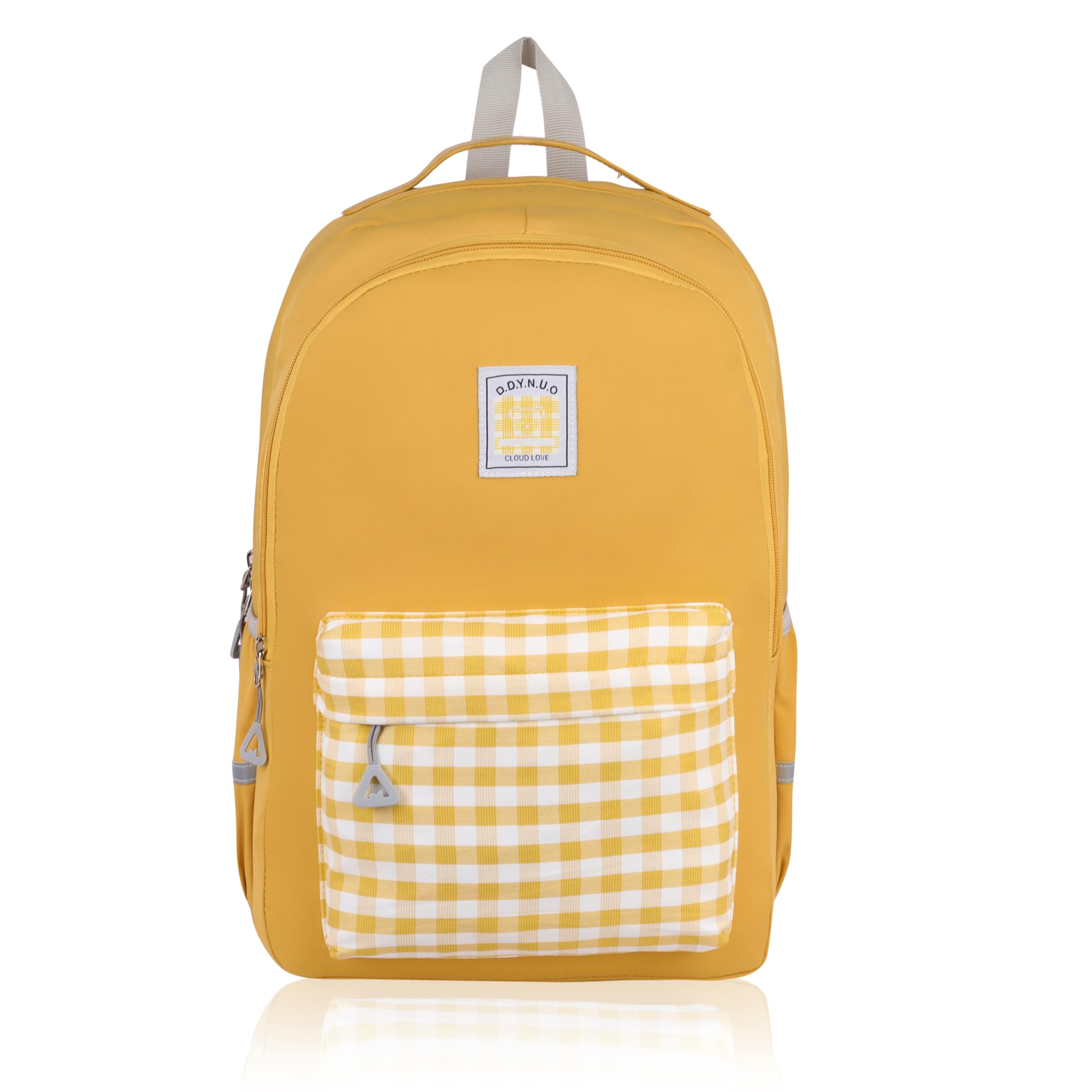WALSON Check Print 30L Trendy Laptop Backpack for Mens & Womens | Standard Backpack for Office, College & School | Padded Shoulder Strap Backpack | Unisex Travel Backpack (Yellow) (B0D8L9BMHP) Amazon Price History, Amazon Price Tracker