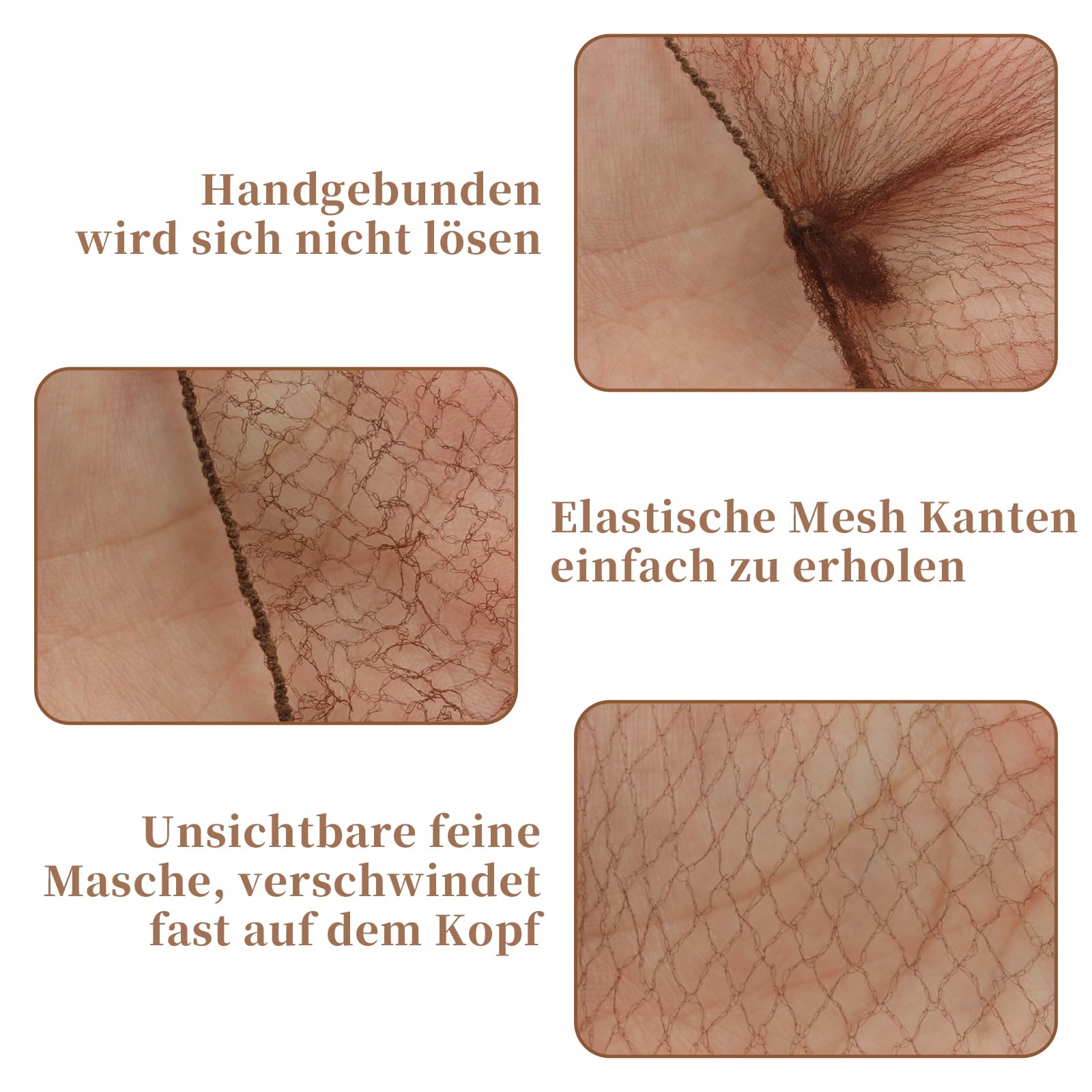 Confezione da 20 retine per chignon per balletto con 50 forcine per capelli a forma di U, retine elastiche invisibili, per chignon da danza e balletto, retine per capelli da danza per donne, ragazze,