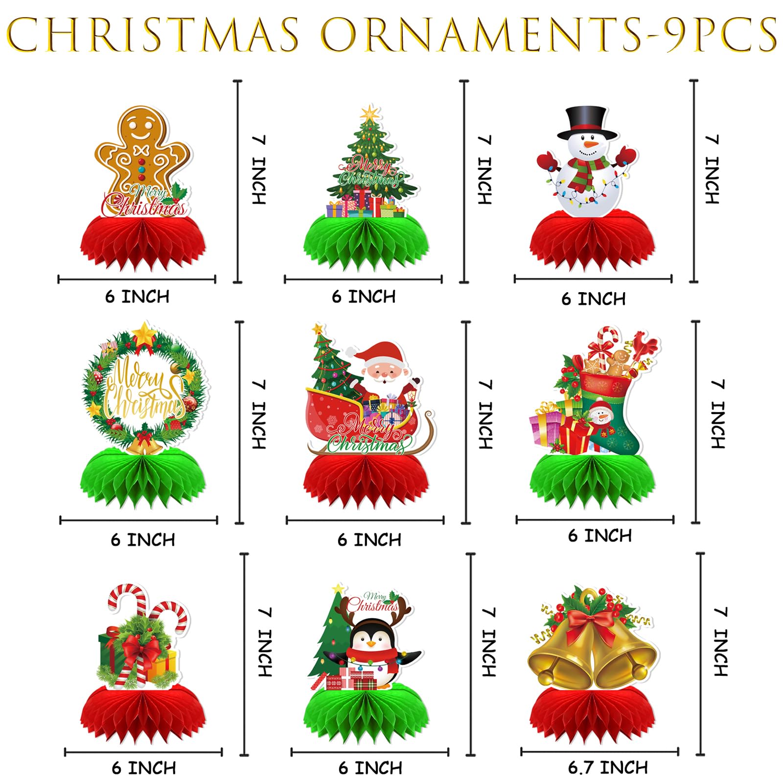 TYXHXTF 9PCS Christmas Table Decorations - Image 4