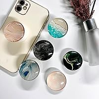 Vista 4 de WUYULB Soporte de agarre móvil plegable con purpurina de cristal transparente para teléfonos inteligentes y tabletas, accesorio de teléfono celular