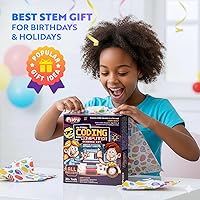 Vista 4 de Playz My First Coding & Computer Science Kit - Learn About Binary Codes, Encryption, Algorithms & Pixelation Through Fun Puzzling Activities Without