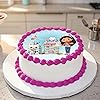 Kardasis Gabby's Dollhouse Zuckerpapier Tortenaufleger Essbarer Aufleger für Torten und Kuchen Tortendekoration für den Gabby's Dollhouse Themengeburtstag 20 cm rund Zuckerpapier