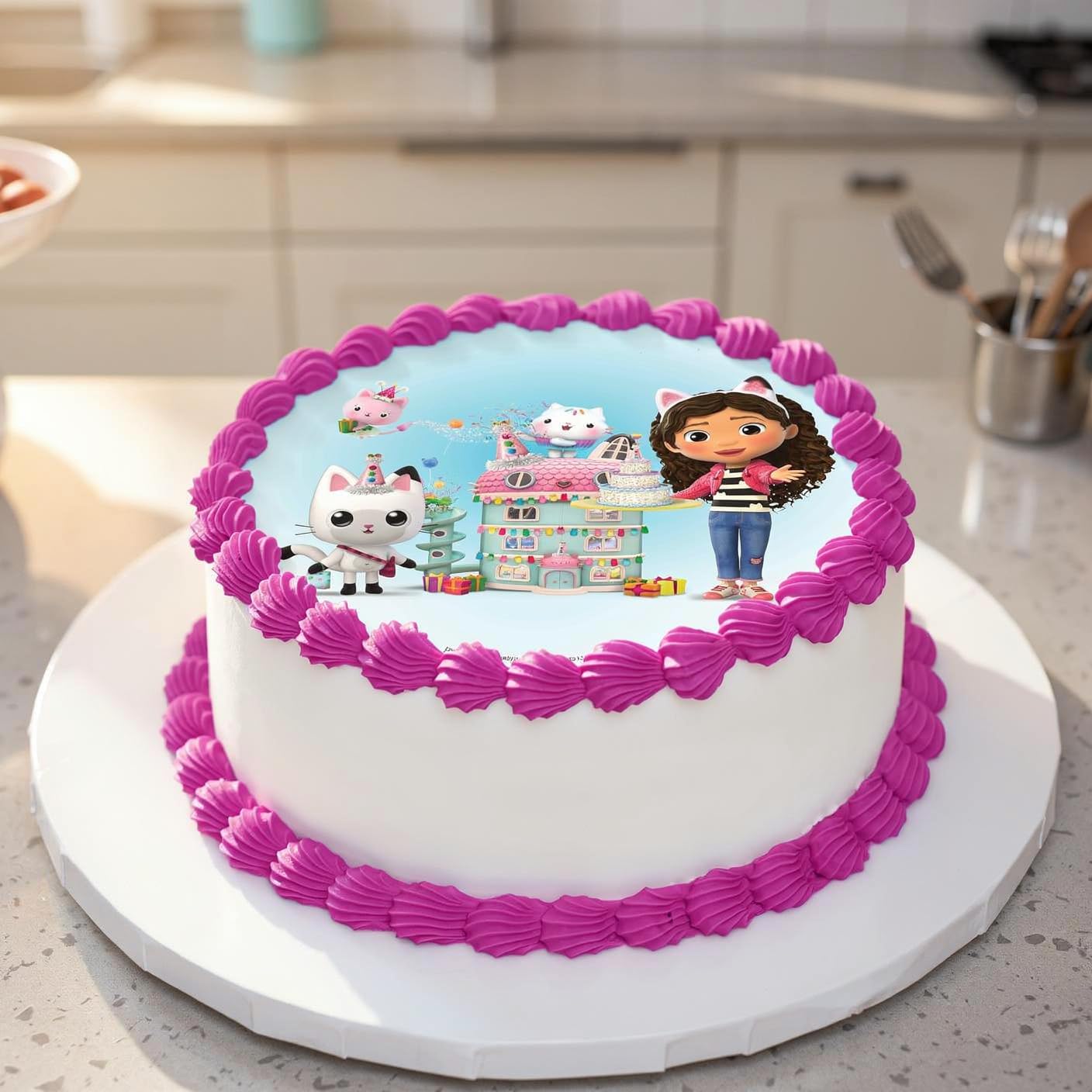 10 Figurines Gabby Décoration Gâteau - PVC, Lavables, Pour Anniversaire Enfants, Fête à Thème Cartoon - 9