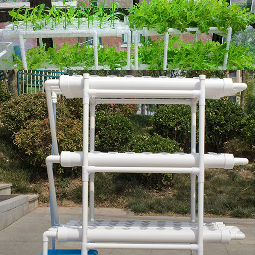 Sistema de cultivo hidropónico | 3 niveles 108 plantas | Respetuoso con el medio ambiente, altos rendimientos, fácil manejo | PVC-U