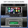 2+64G Android Single Din Car Stereo Wireless Apple CarPlay Android Auto,6.9 inch 1Din Touch Screen Radio Upgrade Car Audio Recevier Bluetooth GPS FM RDS, Single Din Head Unit+Free AHD Backup Cam
