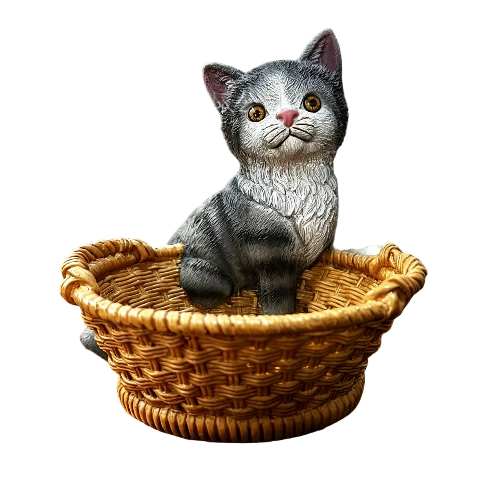 Desk Organizer Catchall Basket with Animal Figurine Accent, Decorative Coin Bowl for Tabletop and Daily Essentials Animal Figurine Catchall Basket Entryway Tabletop Storage Decorative Coin Holder Bowl