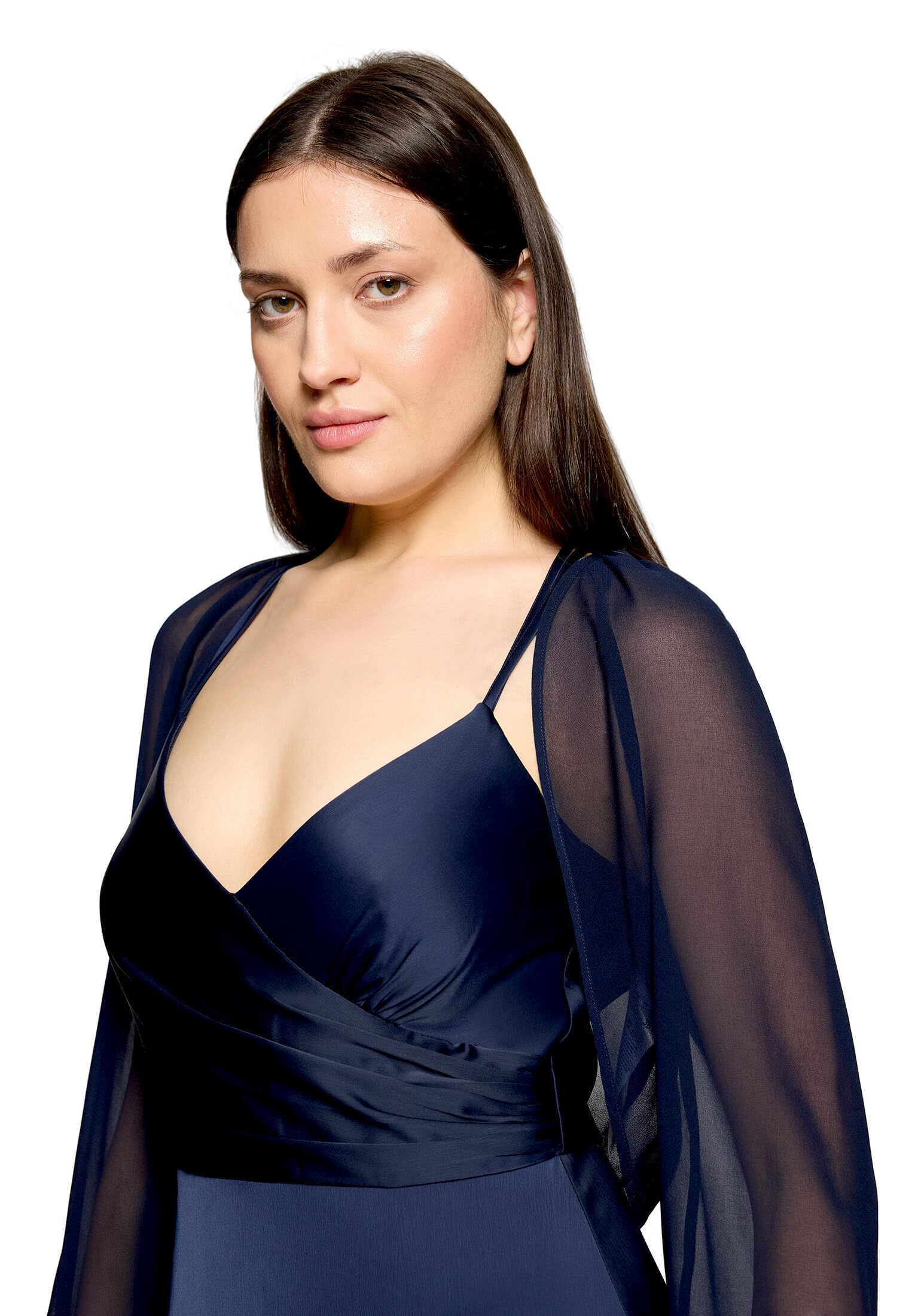 Vera Mont Damen Bolero-Jacke mit gekräuseltem Ausschnitt