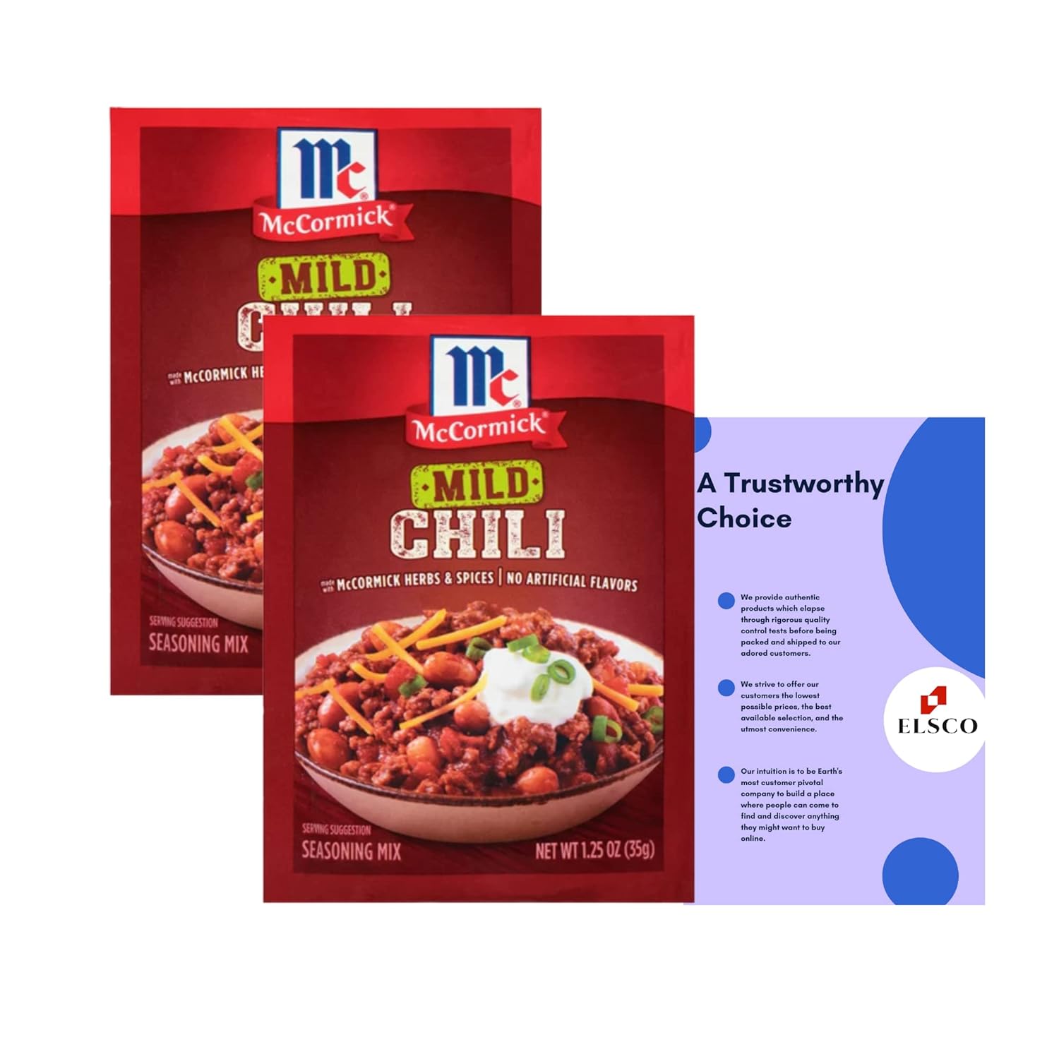 McCormick Chili Seasoning Mix Mild, 1.25 Ounce ( Pack of