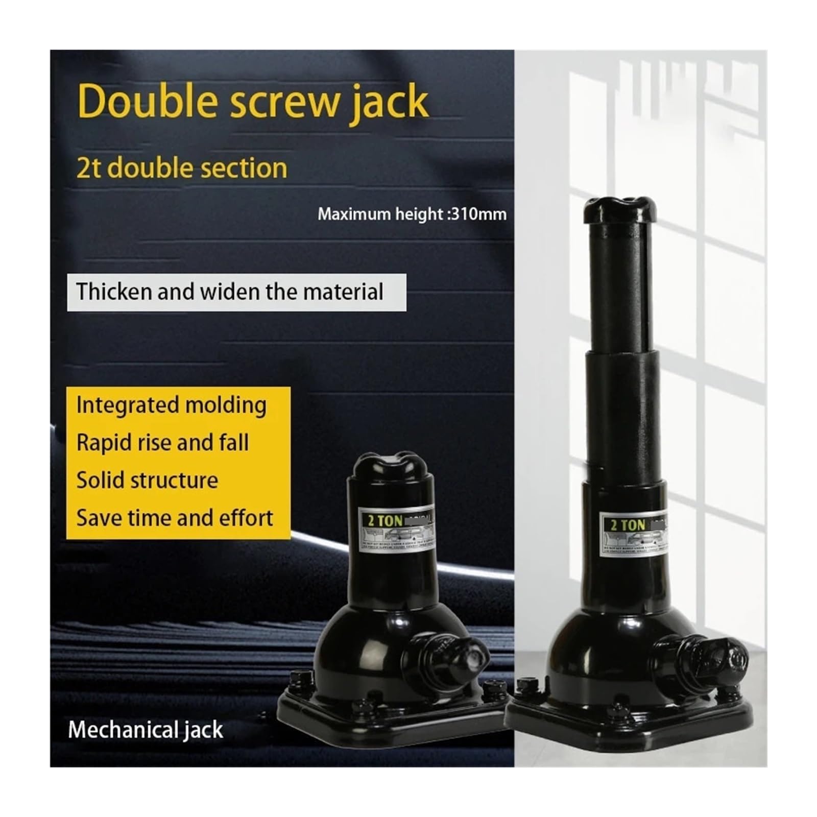 Amazon.com: CAARLA Industrial Jack Screw Jack Double Section 2