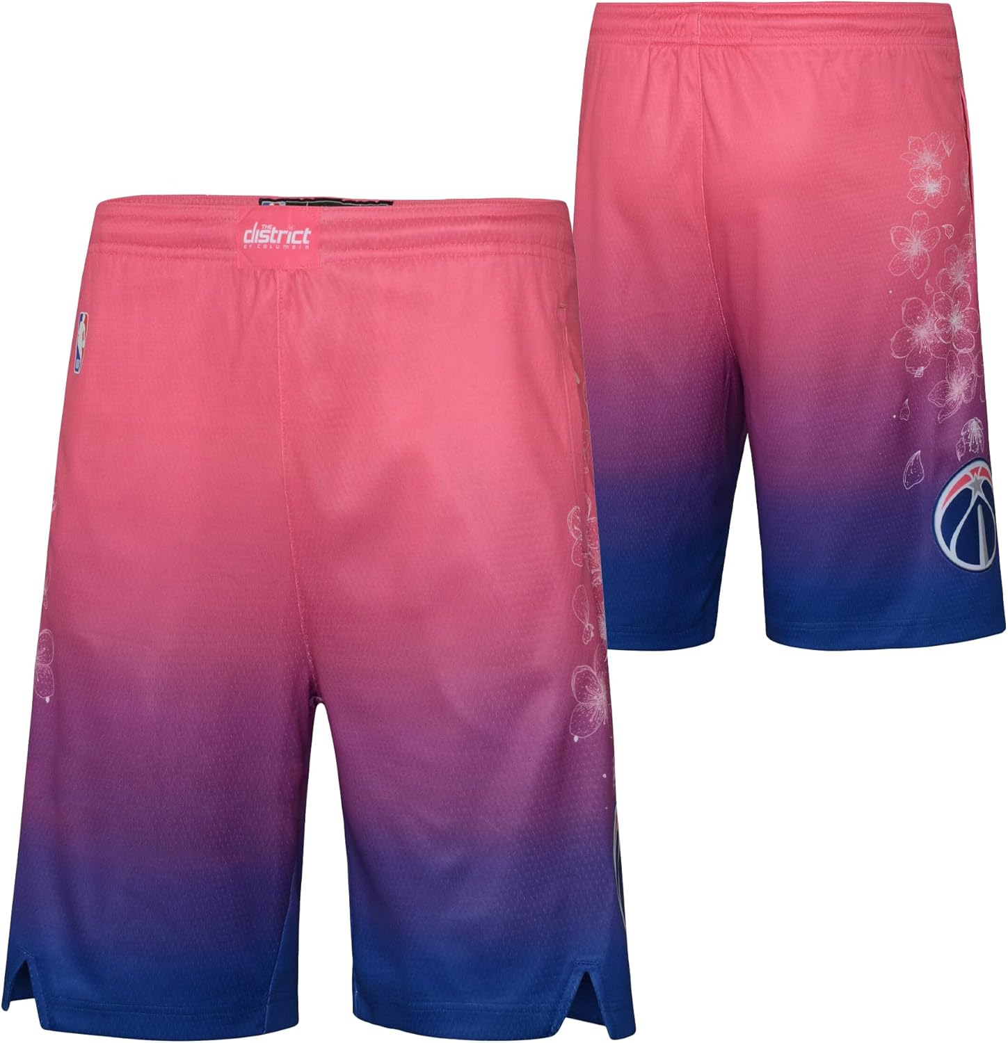 Washington Wizards NBA Kids Youth 8-20 Pink City Edition On-Court Swingman Performance Shorts