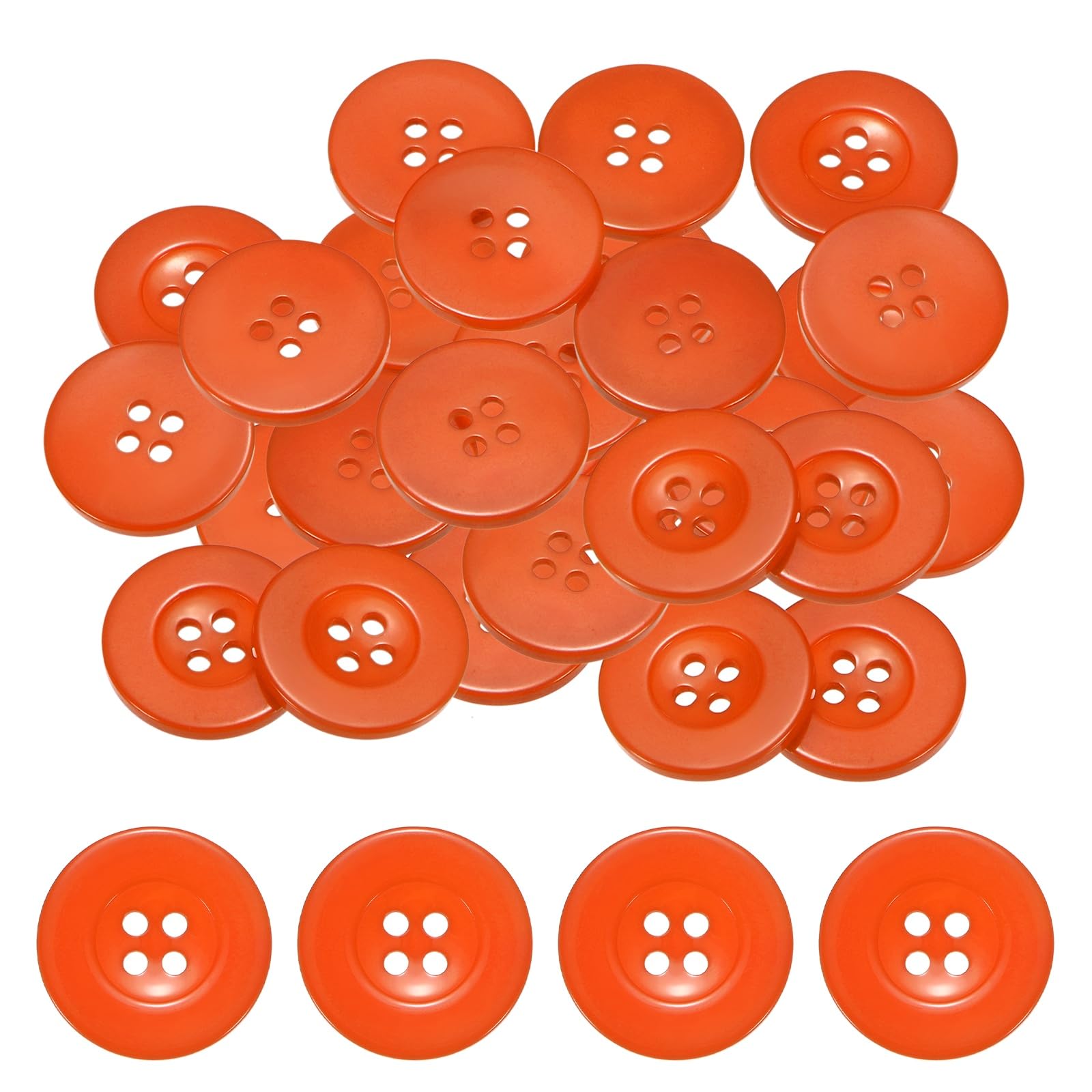 TIXIPEM 50pcs Sewing Buttons 1 Inch/25mm 40L, Orange โ image 1