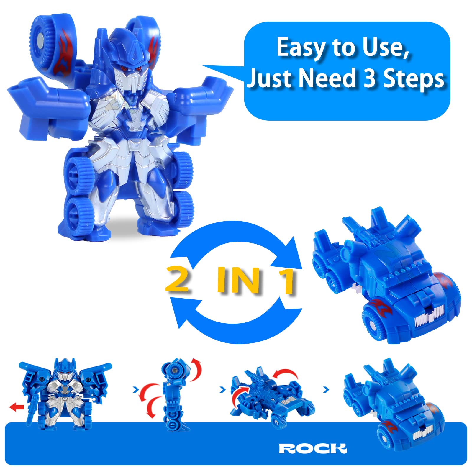 Amazon.co.jp: Zcxtoy カートゥーンバージョン 変形ロボット
