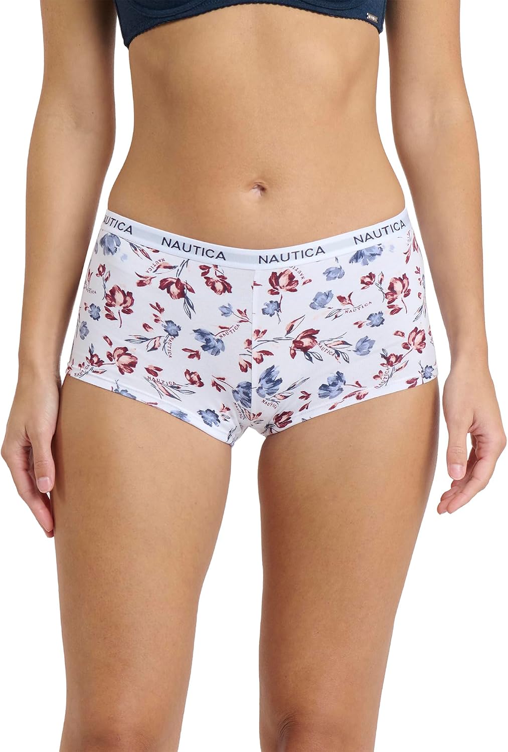 Nautica Women's Cotton Boyshort Underwear Set, 5-Pack