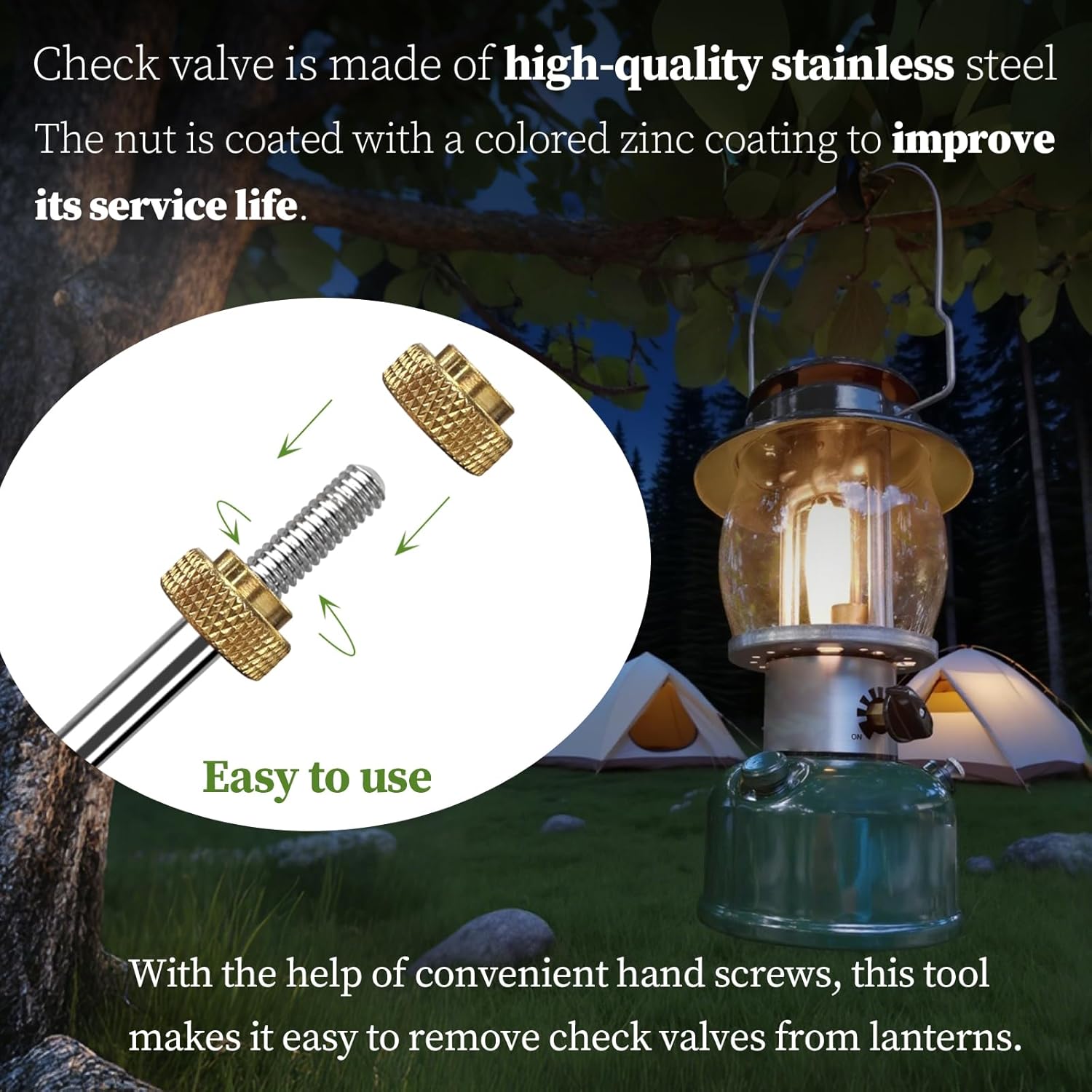 Check Valve Removal Wrench Compatible with Coleman Lantern Stove – Professional Tool for Easy Valve Removal, Tool Tips Made with High-Strength Alloy Material, Fits 200A, 220, 222, 226, 228 More Models - Image 7