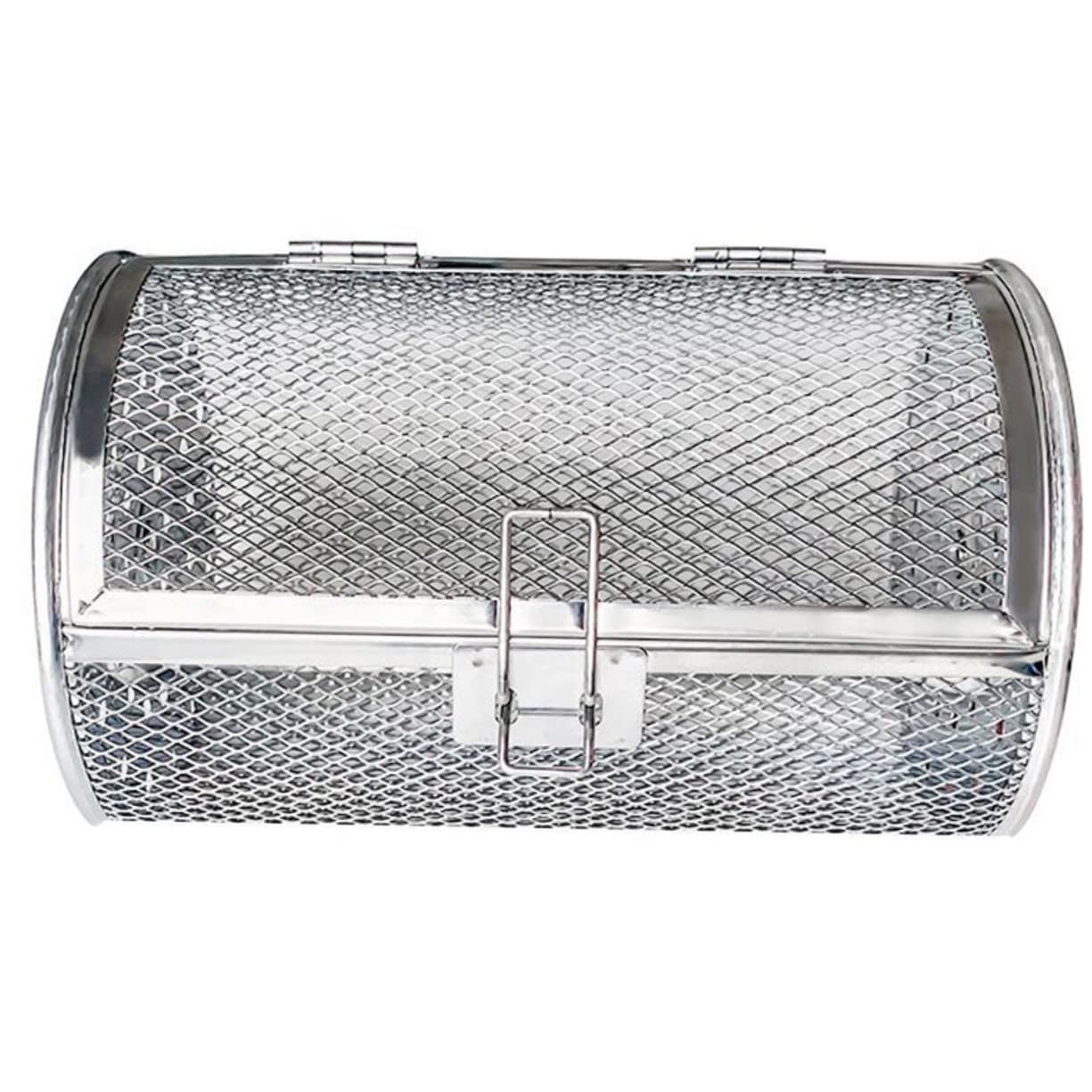 Mikikit Grill Basket Set Rotisserie Grill Roaster Oven Cage Cylindrical Rotisserie Rack Food-grade Stainless Steel