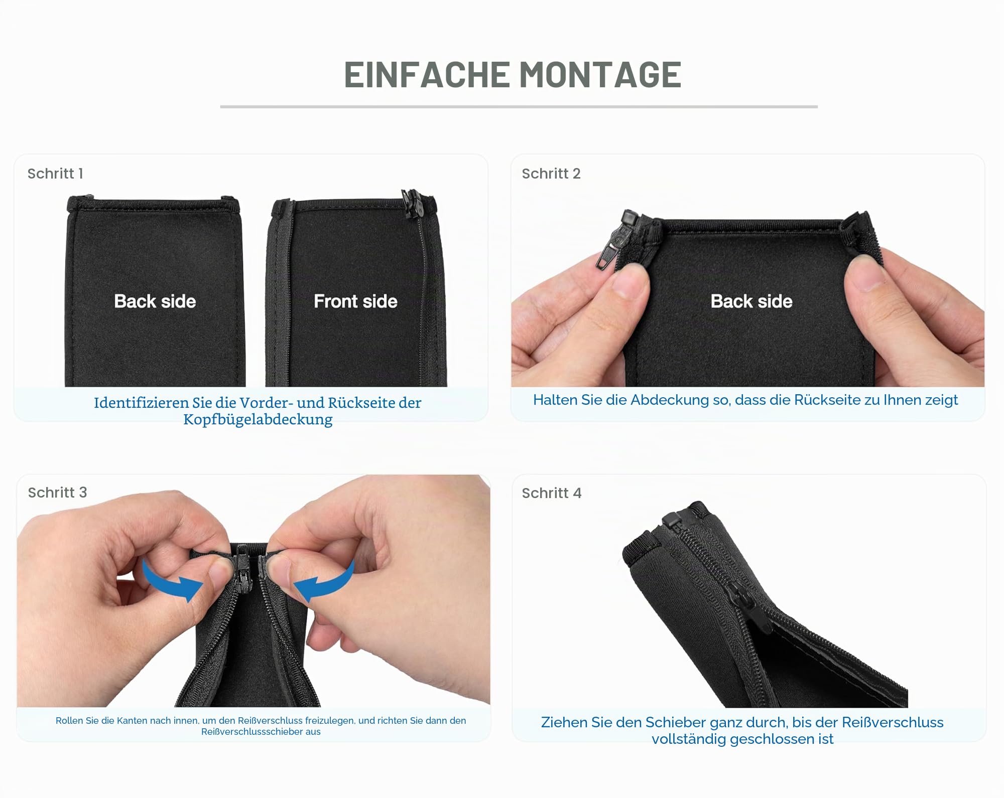 HDJ Kopfbandkissen, Ersatzbezug – kompatibel mit Pioneer HDJ-X5 X5BT X7 X7BT X7S X10 HDJ1000 HDJ1500 HDJ2000 DJ-Kopfhörern – Kopfbandschutz (schwarz)