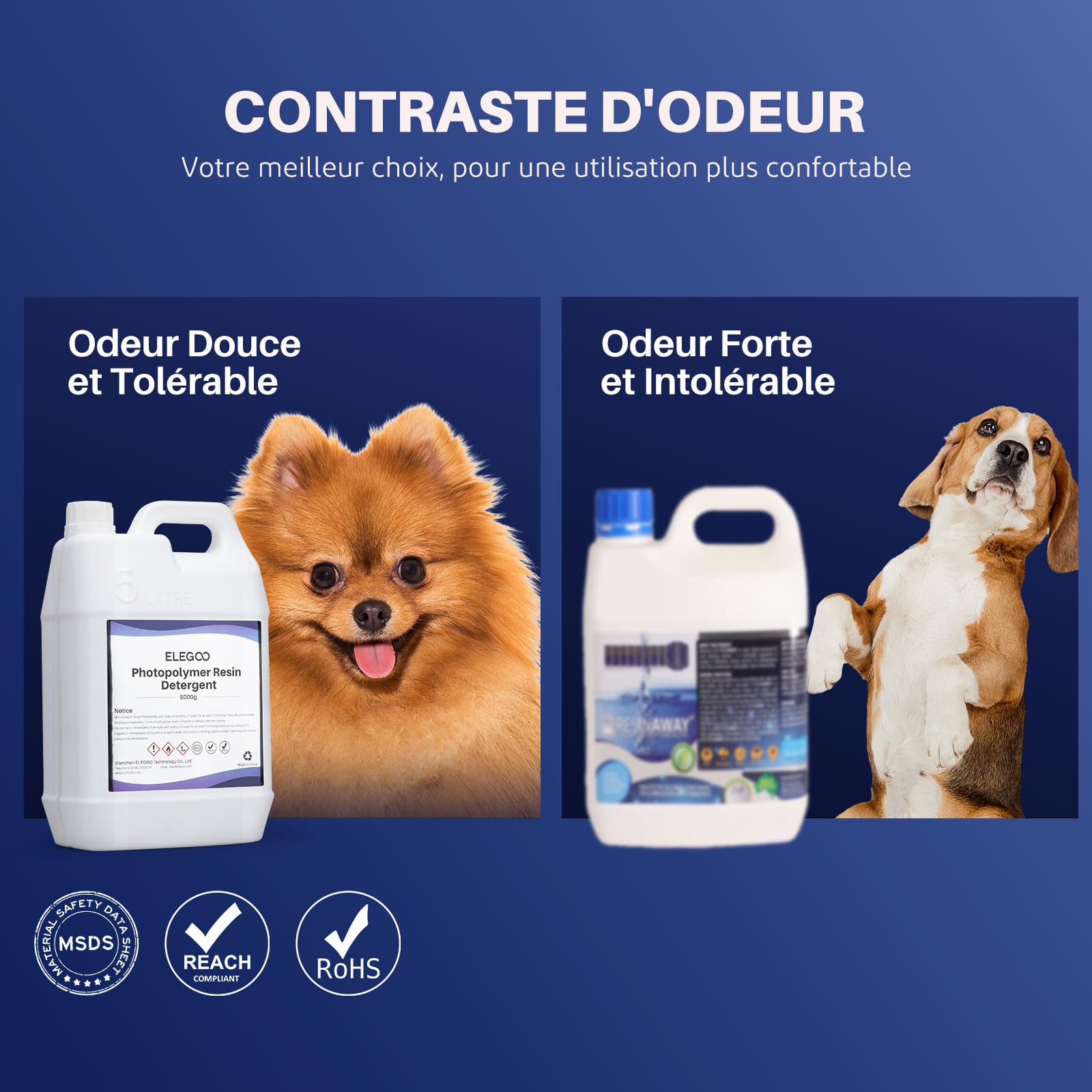 ELEGOO 5kg Nettoyant pour Résine d'imprimante 3D, Détergent pour Résine 3D Photopolymère, Faible Odeur et Non Toxique, Ininflammable, Compatible avec la Plupart des Résines d'impression 3D