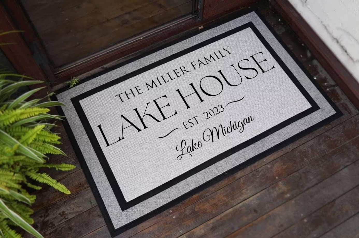 Custom Doormat Lakehouse Doormat Personalized Doormat