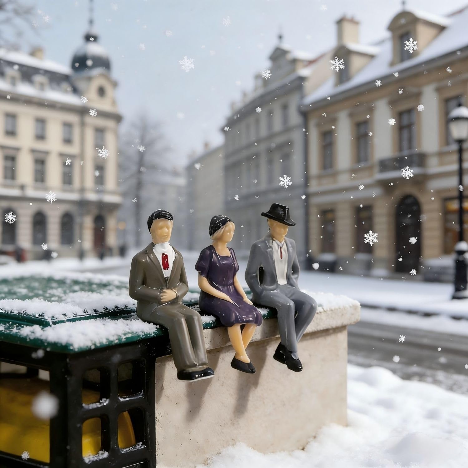 VICDUEKG 30 pezzi in miniatura persone 1: 30 HO scala in miniatura, modellino ferroviario, mini statuette diverse pose dipinte, piccole figure persone, museo seduto e in piedi