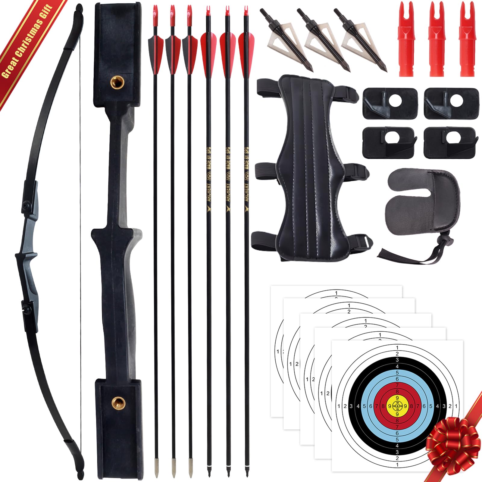 FENJANER Archery Recurve Bow and Arrow Set - 53