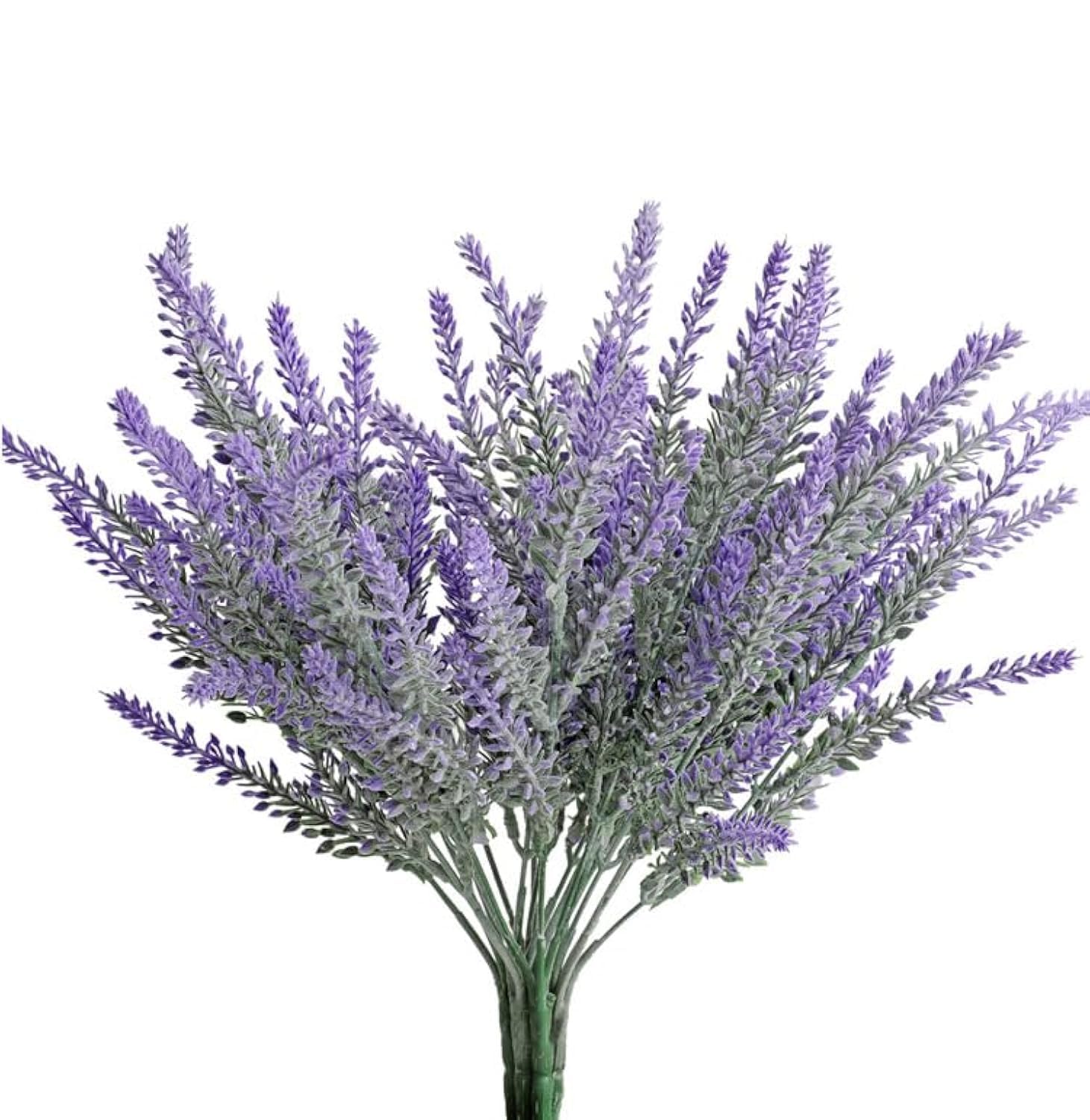 ICEANAQ 12 Artificial Lavender Bouquets, Plastic Decor Imitation Lavender Plants, Wedding Home Decor Office Garden Yard Decor (purple)