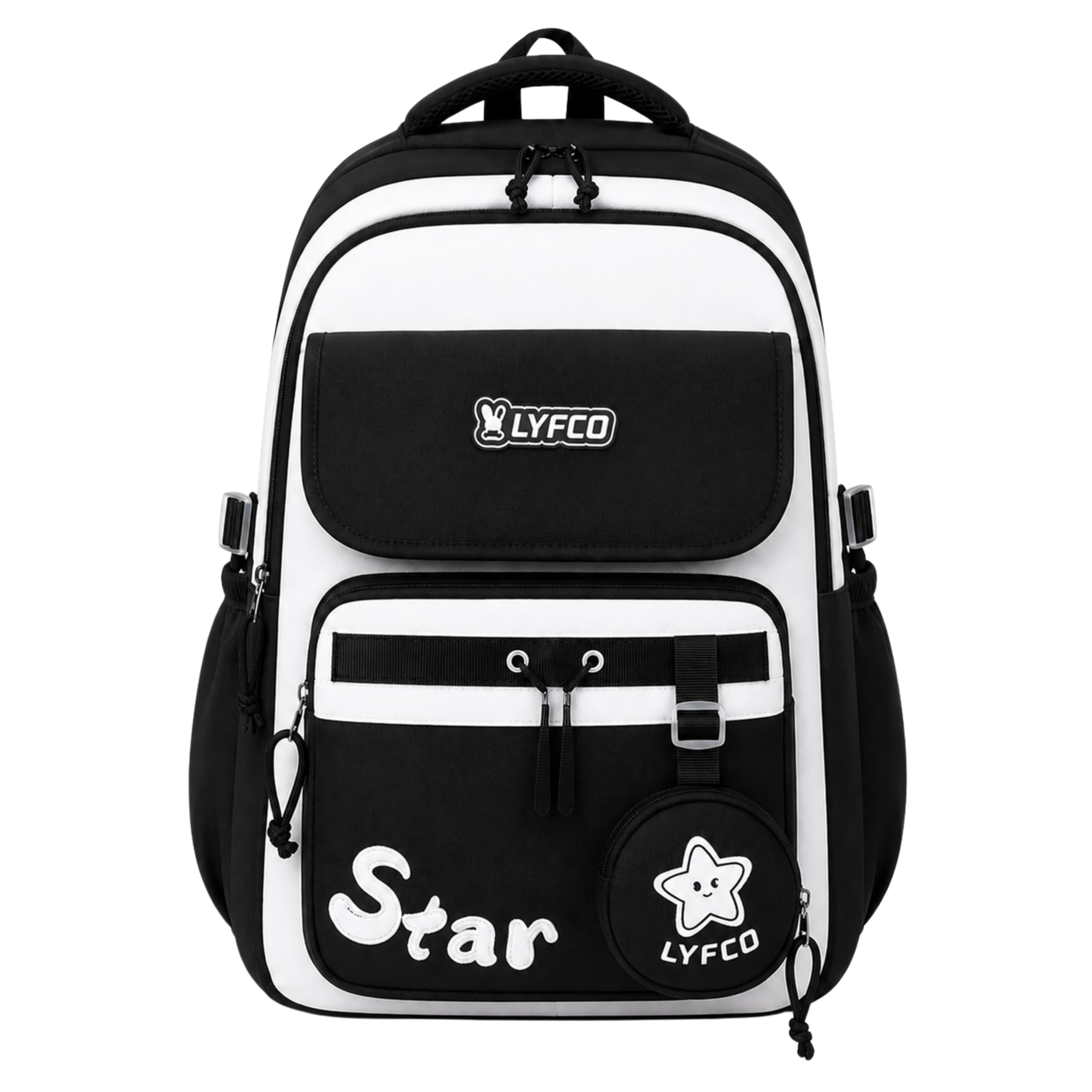 School & College Backpack with Detachable Pouch | 18 Inch Large capacity bag for Girls & Boys Age of 12-16 years | Best for School, Tution, Travel, Camping-image-33