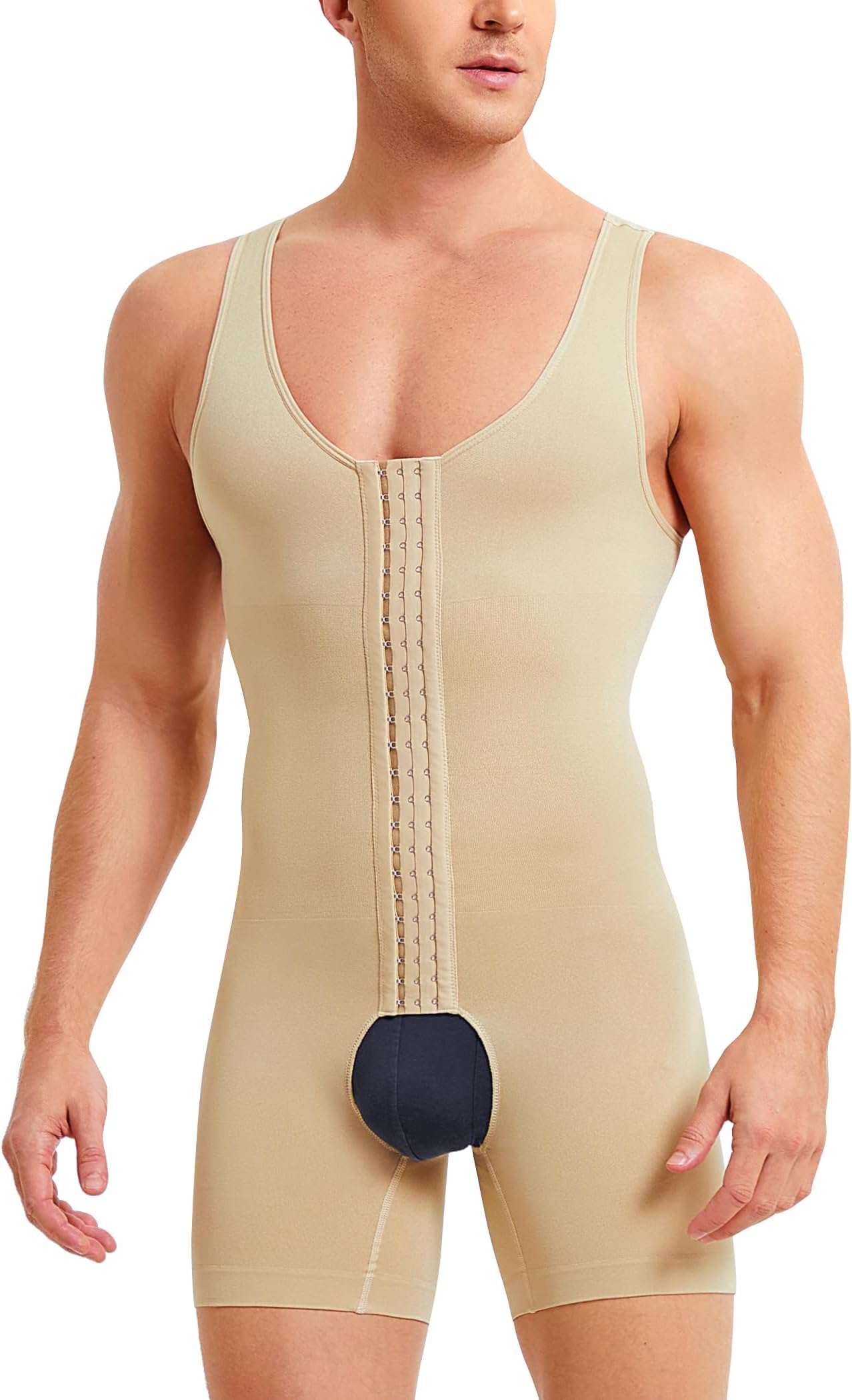 Men's Shapewear Tummy Control Bodysuit Waist Trainer Full Body Shaper Fajas Compression Shirts