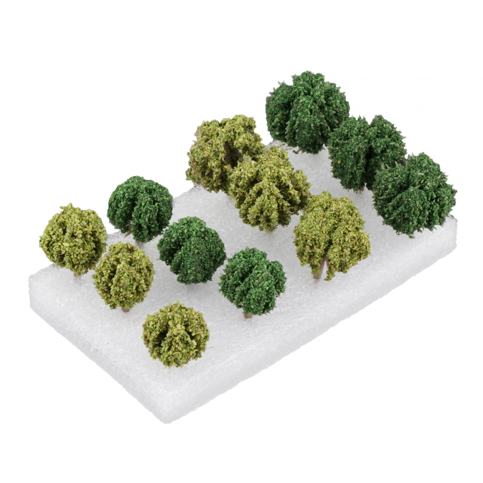 QUXVUIS Miniature Tree Model Train Scenery Diorama Layout Stunning Mini Trees Effortlessly Stunning Dioramas for Any Train Model Setup Trees Railroad Scene