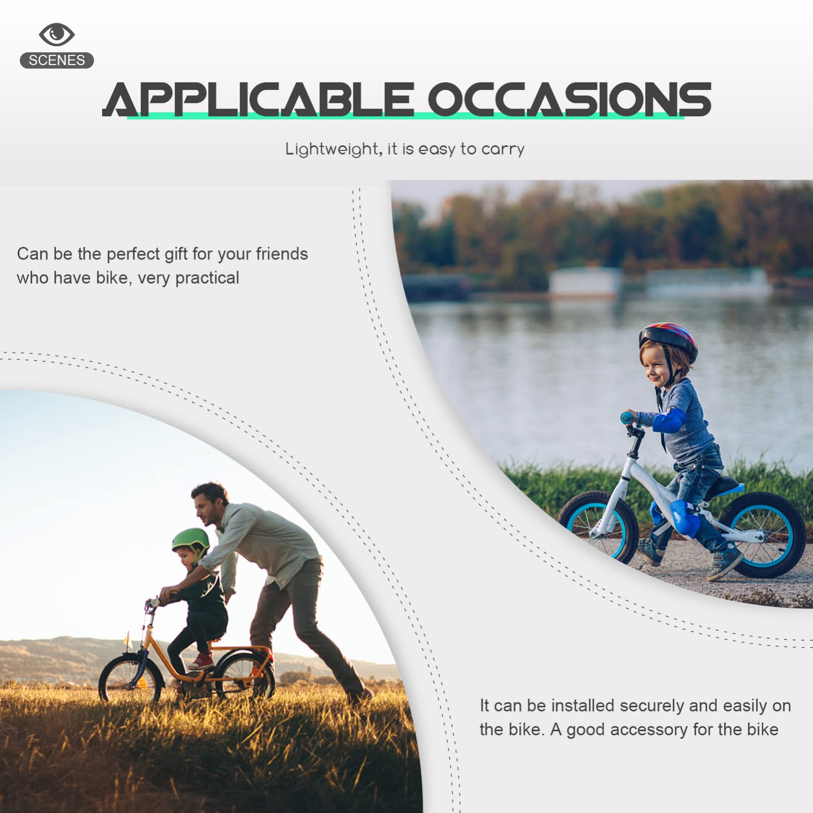 Yardwe Bike Safety Flag with Pole Reflective?2PCS Bike Trailer Safety Flag with Bicycle Mounting Bracket Height Visibility Bicycle Safety Flag,Green