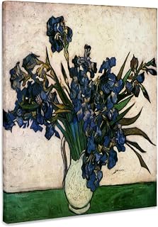 3dRose, Van Gogh Irises - iris,flower, flowers anniversary,wedding anniversary, 25th anniversary, faith,hope, Museum Grade Canvas Wrap 16x20