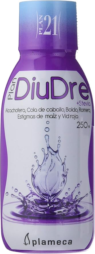 PLAMECA Plan 21 DiuDre con Stevia para Control de Peso y Retención de Líquidos, 250 ml