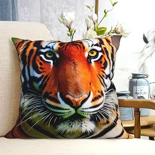 Miniatura 6 de Fundas de almohada decorativas con diseño de rayas de tigre naranja, funda de cojín decorativa para decoración del hogar y sofá