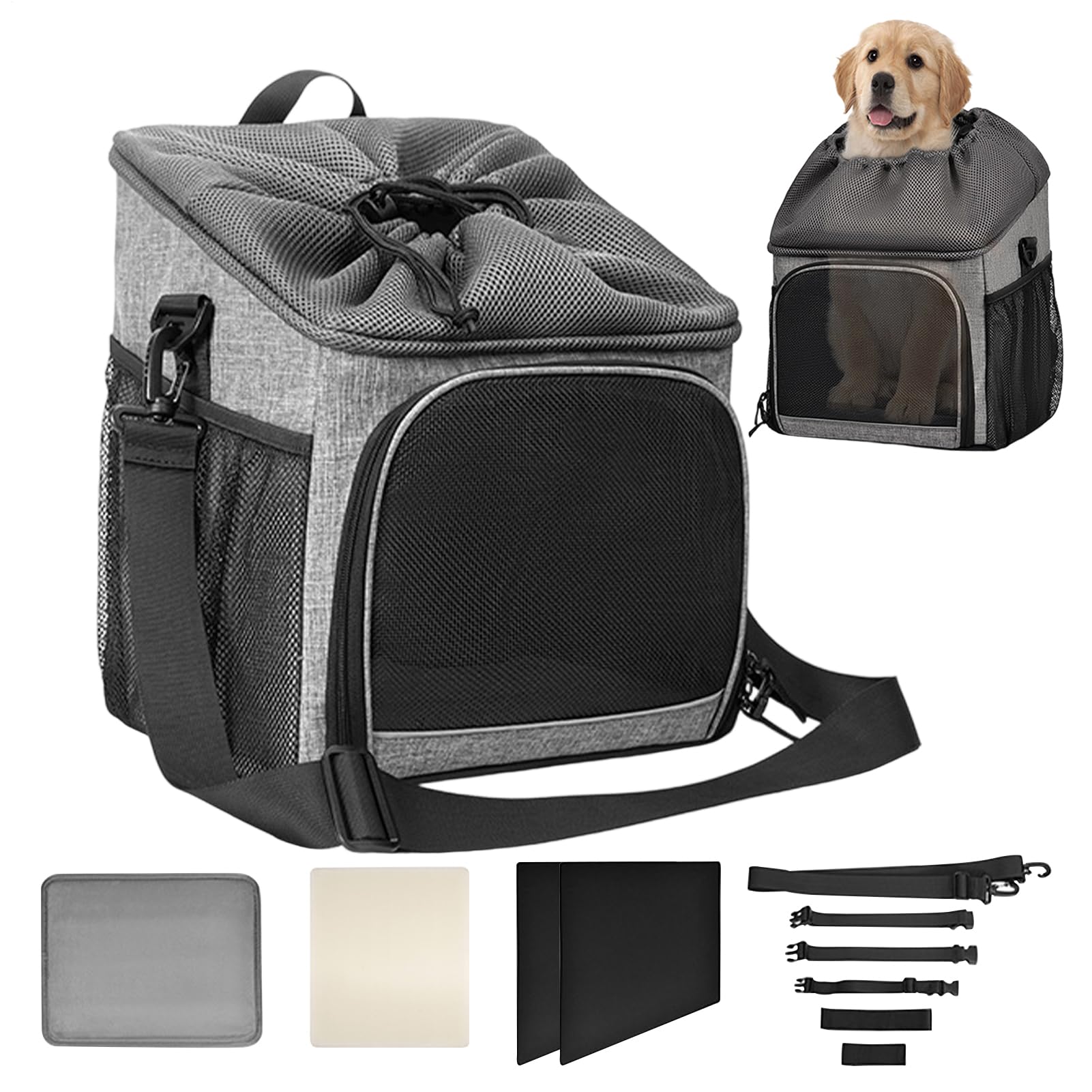 Transportín Para Bicicleta Transportín Canino Transpirable Para Bicicletas | Accesorio Ligero Para Paseos Montaña Acampada Aventuras Playa