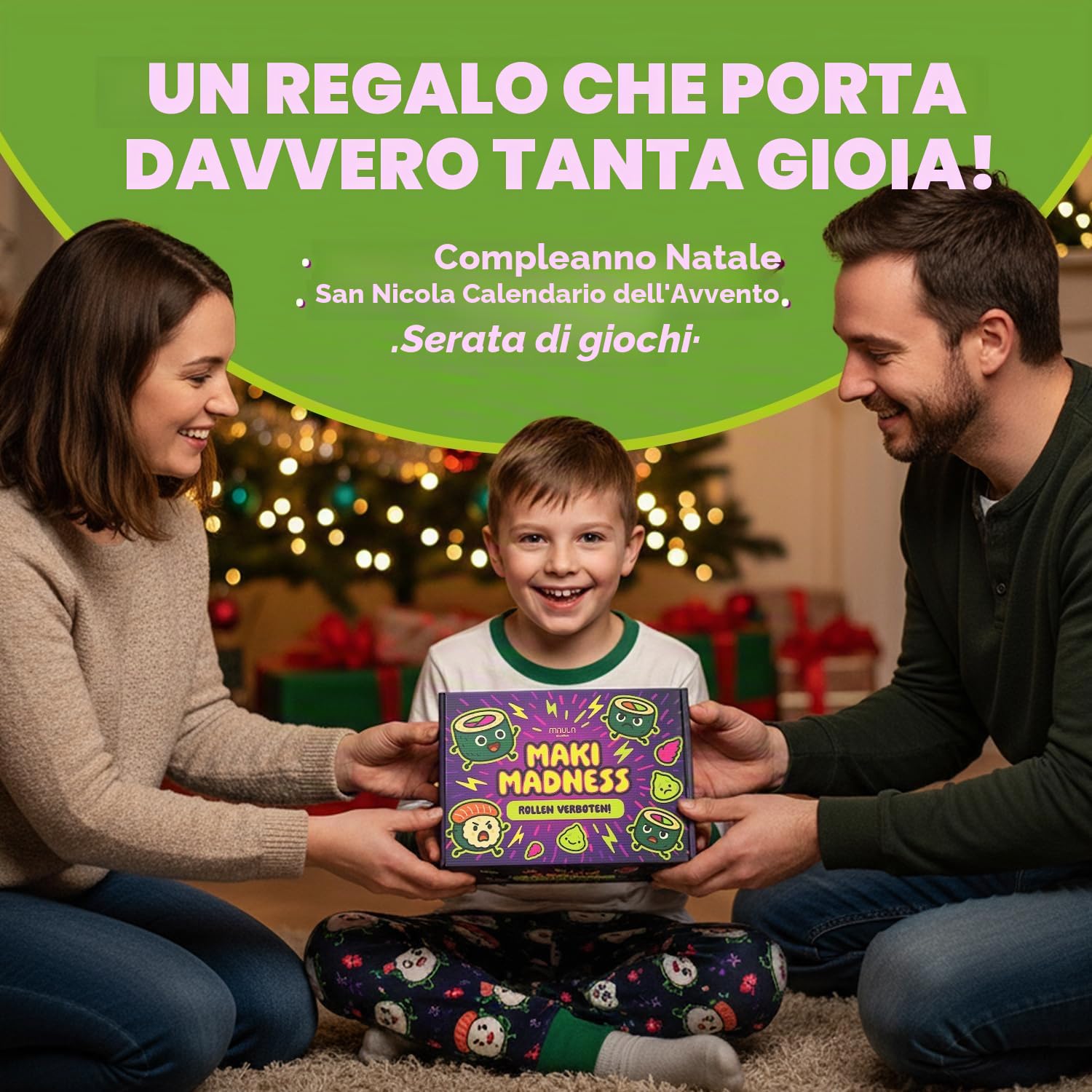 Maki Madness Gioco Magnetico – Gioco di Abilità Famiglia da 6 Anni | 20 magneti sushi, corda e scatola – gioco da viaggio, di società e regalo di compleanno, Natale – per 1-4 giocatori da 6 anni