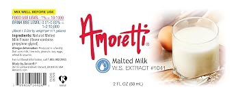 Amoretti - Malted Milk Extract Water Soluble 2 oz - Highly Concentrated & Perfect For Pastry, Savory, Brewing, and more, Preservative Free, Vegan, Kosher Pareve, Keto Friendly